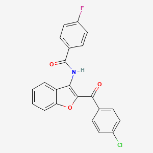 N-[2-(4-chlorobenzoyl)-1-benzofuran-3-yl]-4-fluorobenzamide