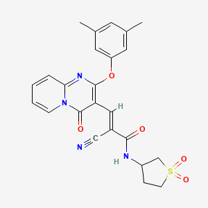 (2E)-2-cyano-3-[2-(3,5-dimethylphenoxy)-4-oxo-4H-pyrido[1,2-a]pyrimidin-3-yl]-N-(1,1-dioxidotetrahydrothiophen-3-yl)prop-2-enamide