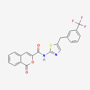 1-oxo-N-{5-[3-(trifluoromethyl)benzyl]-1,3-thiazol-2-yl}-1H-isochromene-3-carboxamide