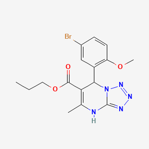 Propyl 7-(5-bromo-2-methoxyphenyl)-5-methyl-4,7-dihydrotetrazolo[1,5-a]pyrimidine-6-carboxylate