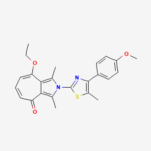 8-ethoxy-2-[4-(4-methoxyphenyl)-5-methyl-1,3-thiazol-2-yl]-1,3-dimethylcyclohepta[c]pyrrol-4(2H)-one