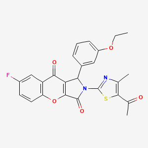 2-(5-Acetyl-4-methyl-1,3-thiazol-2-yl)-1-(3-ethoxyphenyl)-7-fluoro-1,2-dihydrochromeno[2,3-c]pyrrole-3,9-dione