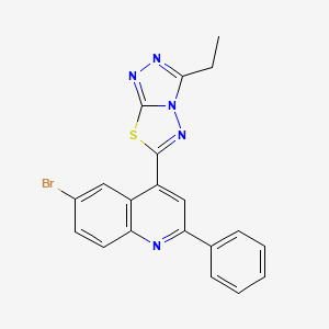 6-Bromo-4-(3-ethyl[1,2,4]triazolo[3,4-b][1,3,4]thiadiazol-6-yl)-2-phenylquinoline