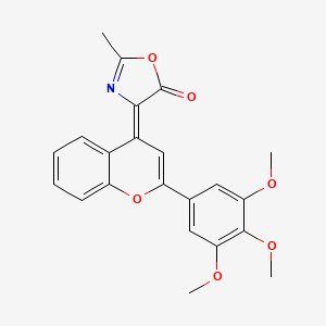 molecular formula C22H19NO6 B15024797 (4Z)-2-methyl-4-[2-(3,4,5-trimethoxyphenyl)-4H-chromen-4-ylidene]-1,3-oxazol-5(4H)-one 