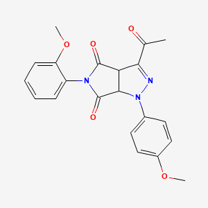 3-acetyl-5-(2-methoxyphenyl)-1-(4-methoxyphenyl)-3a,6a-dihydropyrrolo[3,4-c]pyrazole-4,6(1H,5H)-dione