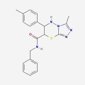 molecular formula C20H21N5OS B15024841 N-benzyl-3-methyl-6-(4-methylphenyl)-6,7-dihydro-5H-[1,2,4]triazolo[3,4-b][1,3,4]thiadiazine-7-carboxamide 