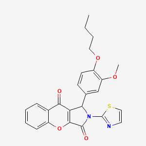 1-(4-Butoxy-3-methoxyphenyl)-2-(1,3-thiazol-2-yl)-1,2-dihydrochromeno[2,3-c]pyrrole-3,9-dione