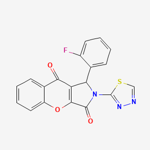 1-(2-Fluorophenyl)-2-(1,3,4-thiadiazol-2-yl)-1,2-dihydrochromeno[2,3-c]pyrrole-3,9-dione