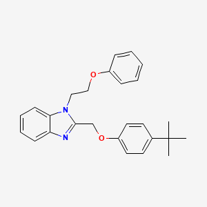 molecular formula C26H28N2O2 B15024877 2-[(4-tert-butylphenoxy)methyl]-1-(2-phenoxyethyl)-1H-benzimidazole 