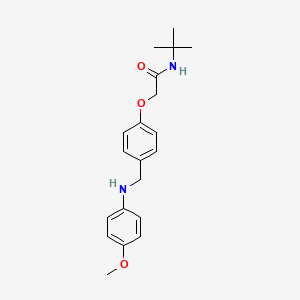 N-tert-butyl-2-(4-{[(4-methoxyphenyl)amino]methyl}phenoxy)acetamide