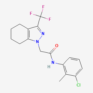 molecular formula C17H17ClF3N3O B15024897 N-(3-chloro-2-methylphenyl)-2-[3-(trifluoromethyl)-4,5,6,7-tetrahydro-1H-indazol-1-yl]acetamide 