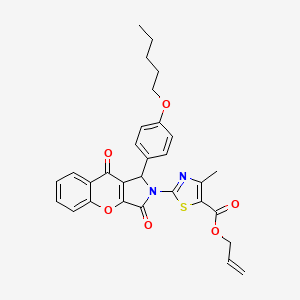 prop-2-en-1-yl 2-{3,9-dioxo-1-[4-(pentyloxy)phenyl]-3,9-dihydrochromeno[2,3-c]pyrrol-2(1H)-yl}-4-methyl-1,3-thiazole-5-carboxylate