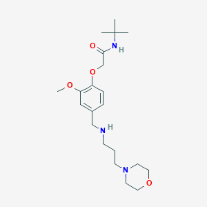 N-tert-butyl-2-[2-methoxy-4-({[3-(morpholin-4-yl)propyl]amino}methyl)phenoxy]acetamide