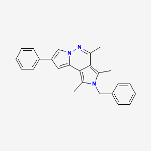 molecular formula C25H23N3 B15024951 4-benzyl-3,5,7-trimethyl-11-phenyl-4,8,9-triazatricyclo[7.3.0.02,6]dodeca-1(12),2,5,7,10-pentaene 