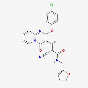 molecular formula C23H15ClN4O4 B15024990 (2E)-3-[2-(4-chlorophenoxy)-4-oxo-4H-pyrido[1,2-a]pyrimidin-3-yl]-2-cyano-N-(furan-2-ylmethyl)prop-2-enamide 