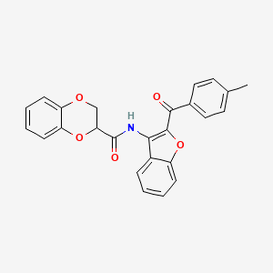 N-[2-(4-methylbenzoyl)-1-benzofuran-3-yl]-2,3-dihydro-1,4-benzodioxine-2-carboxamide