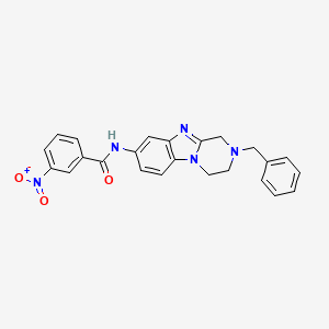 molecular formula C24H21N5O3 B15025009 N-(2-benzyl-1,2,3,4-tetrahydropyrazino[1,2-a]benzimidazol-8-yl)-3-nitrobenzamide 