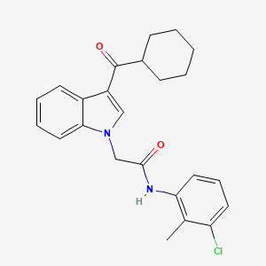 molecular formula C24H25ClN2O2 B15025022 N-(3-chloro-2-methylphenyl)-2-[3-(cyclohexylcarbonyl)-1H-indol-1-yl]acetamide 