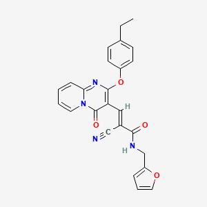 (2E)-2-cyano-3-[2-(4-ethylphenoxy)-4-oxo-4H-pyrido[1,2-a]pyrimidin-3-yl]-N-(furan-2-ylmethyl)prop-2-enamide