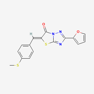 (5Z)-2-(furan-2-yl)-5-[4-(methylsulfanyl)benzylidene][1,3]thiazolo[3,2-b][1,2,4]triazol-6(5H)-one