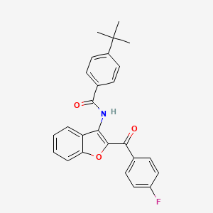 molecular formula C26H22FNO3 B15025095 4-tert-butyl-N-[2-(4-fluorobenzoyl)-1-benzofuran-3-yl]benzamide 