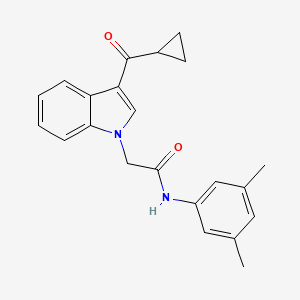 molecular formula C22H22N2O2 B15025103 2-[3-(cyclopropylcarbonyl)-1H-indol-1-yl]-N-(3,5-dimethylphenyl)acetamide 