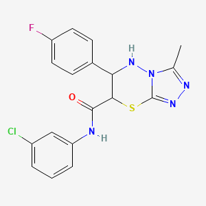 N-(3-chlorophenyl)-6-(4-fluorophenyl)-3-methyl-6,7-dihydro-5H-[1,2,4]triazolo[3,4-b][1,3,4]thiadiazine-7-carboxamide