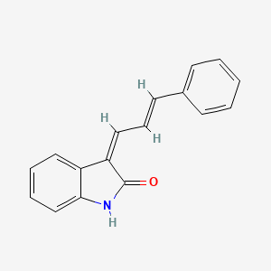 (3Z)-3-[(2E)-3-phenylprop-2-en-1-ylidene]-1,3-dihydro-2H-indol-2-one