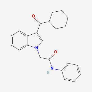 2-[3-(cyclohexylcarbonyl)-1H-indol-1-yl]-N-phenylacetamide