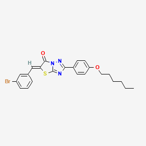 (5Z)-5-(3-bromobenzylidene)-2-[4-(hexyloxy)phenyl][1,3]thiazolo[3,2-b][1,2,4]triazol-6(5H)-one