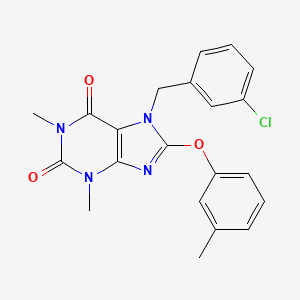 7-(3-chlorobenzyl)-1,3-dimethyl-8-(3-methylphenoxy)-3,7-dihydro-1H-purine-2,6-dione