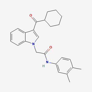 2-[3-(cyclohexylcarbonyl)-1H-indol-1-yl]-N-(3,4-dimethylphenyl)acetamide