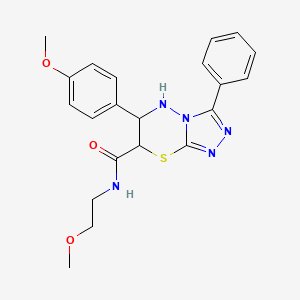 N-(2-methoxyethyl)-6-(4-methoxyphenyl)-3-phenyl-6,7-dihydro-5H-[1,2,4]triazolo[3,4-b][1,3,4]thiadiazine-7-carboxamide