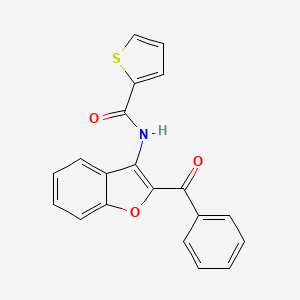 molecular formula C20H13NO3S B15025179 N-(2-benzoyl-1-benzofuran-3-yl)thiophene-2-carboxamide 