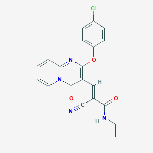 molecular formula C20H15ClN4O3 B15025182 (2E)-3-[2-(4-chlorophenoxy)-4-oxo-4H-pyrido[1,2-a]pyrimidin-3-yl]-2-cyano-N-ethylprop-2-enamide 