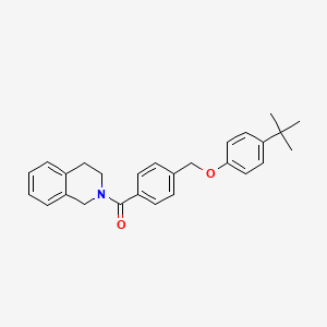 2-{4-[(4-Tert-butylphenoxy)methyl]benzoyl}-1,2,3,4-tetrahydroisoquinoline