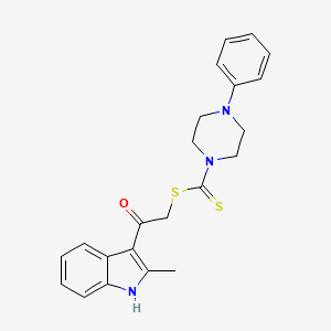 2-(2-methyl-1H-indol-3-yl)-2-oxoethyl 4-phenylpiperazine-1-carbodithioate