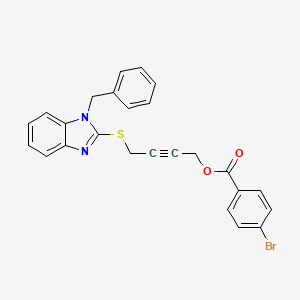 4-[(1-benzyl-1H-benzimidazol-2-yl)sulfanyl]but-2-yn-1-yl 4-bromobenzoate