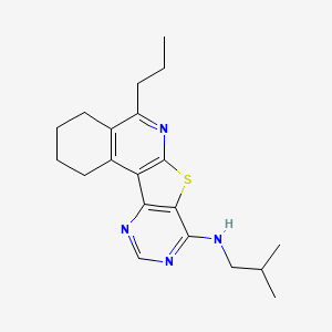 N-(2-methylpropyl)-8-propyl-11-thia-9,14,16-triazatetracyclo[8.7.0.02,7.012,17]heptadeca-1,7,9,12,14,16-hexaen-13-amine