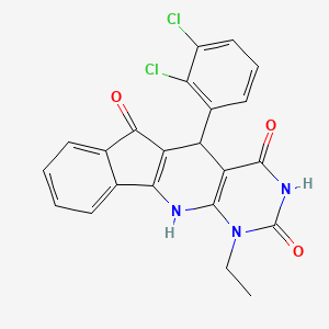 2-(2,3-dichlorophenyl)-7-ethyl-5,7,9-triazatetracyclo[8.7.0.03,8.011,16]heptadeca-1(10),3(8),11,13,15-pentaene-4,6,17-trione