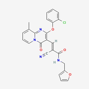 molecular formula C24H17ClN4O4 B15025254 (2E)-3-[2-(2-chlorophenoxy)-9-methyl-4-oxo-4H-pyrido[1,2-a]pyrimidin-3-yl]-2-cyano-N-(furan-2-ylmethyl)prop-2-enamide 