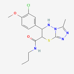 6-(3-chloro-4-methoxyphenyl)-3-methyl-N-propyl-6,7-dihydro-5H-[1,2,4]triazolo[3,4-b][1,3,4]thiadiazine-7-carboxamide