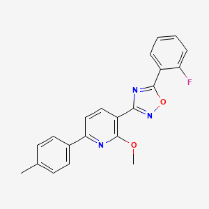 3-[5-(2-Fluorophenyl)-1,2,4-oxadiazol-3-yl]-2-methoxy-6-(4-methylphenyl)pyridine