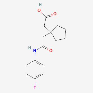 (1-{2-[(4-Fluorophenyl)amino]-2-oxoethyl}cyclopentyl)acetic acid