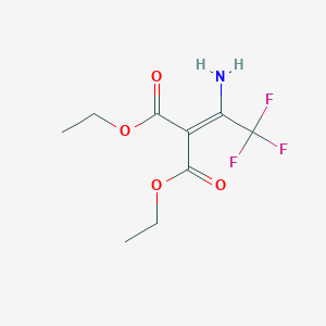 molecular formula C9H12F3NO4 B15025298 Diethyl (1-amino-2,2,2-trifluoroethylidene)propanedioate 