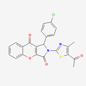 2-(5-Acetyl-4-methyl-1,3-thiazol-2-yl)-1-(4-chlorophenyl)-1,2-dihydrochromeno[2,3-c]pyrrole-3,9-dione