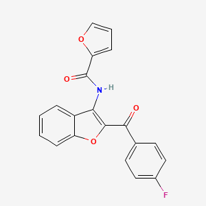 molecular formula C20H12FNO4 B15025325 N-[2-(4-fluorobenzoyl)-1-benzofuran-3-yl]furan-2-carboxamide 