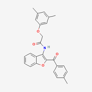 molecular formula C26H23NO4 B15025354 2-(3,5-dimethylphenoxy)-N-[2-(4-methylbenzoyl)-1-benzofuran-3-yl]acetamide 