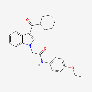 molecular formula C25H28N2O3 B15025360 2-[3-(cyclohexylcarbonyl)-1H-indol-1-yl]-N-(4-ethoxyphenyl)acetamide 