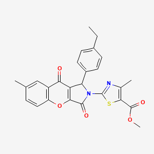 methyl 2-[1-(4-ethylphenyl)-7-methyl-3,9-dioxo-3,9-dihydrochromeno[2,3-c]pyrrol-2(1H)-yl]-4-methyl-1,3-thiazole-5-carboxylate